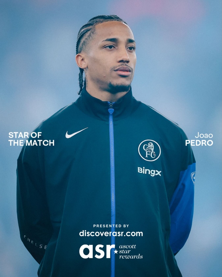 V体育官网-帽子戏法！若昂·佩德罗当选对阵维拉一役切尔西队内最佳球员